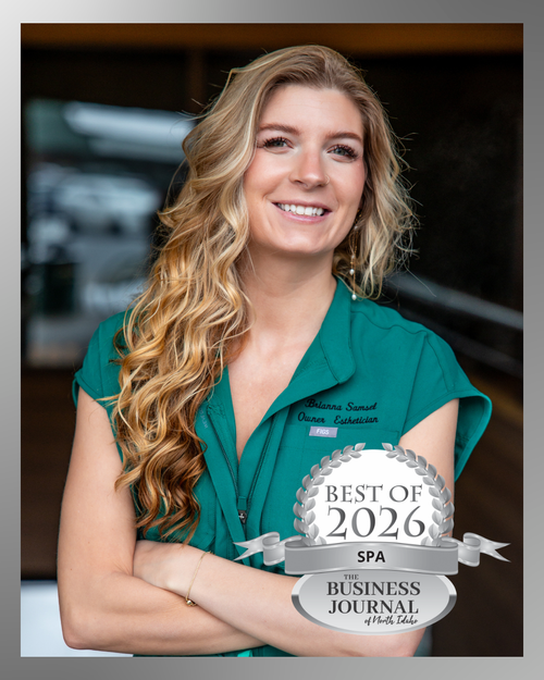Brianna Samsel of BEEs Day Spa with the Best of North Idaho 2026 Spa award from the Business Journal of North Idaho