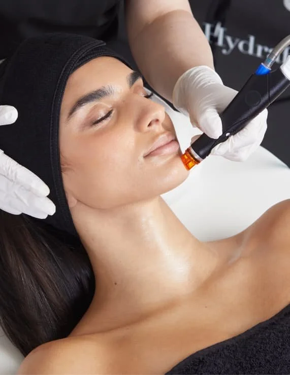 A HydraFacial treatment in progress at BEEs Day Spa in Coeur d'Alene